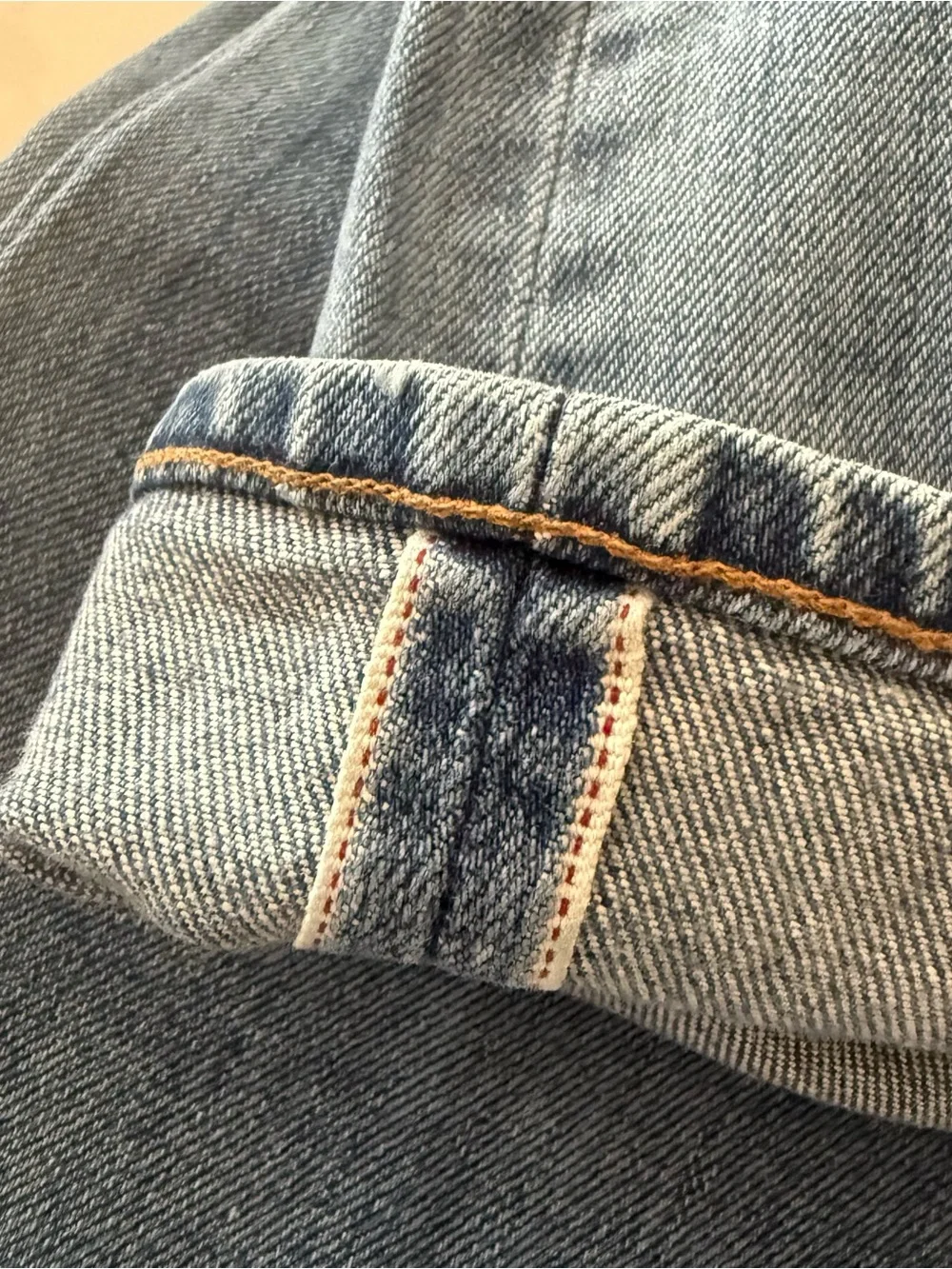 Levi's Made & Crafted 502 Jeans Sz 29x34 Regular Taper Selvedge Italian Denim